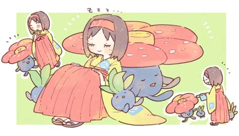 Erika Oddish And Vileplume Pokemon And 2 More Drawn By Katiko