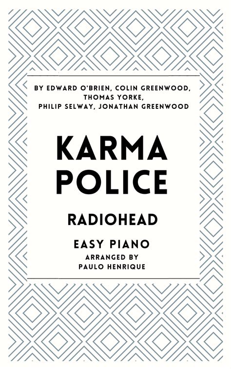 Karma Police Arr Paulo Henrique By Radiohead Sheet Music For Easy