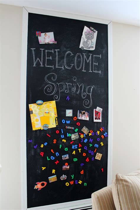 Diy Magnetic Chalkboard Wall Ice Cream Off Paper Plates