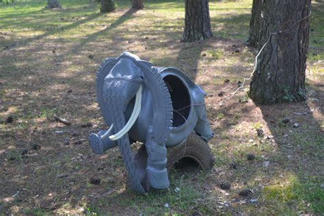 Elephant Made From Tires Artist Arnold Long Baby Car Seats Tire