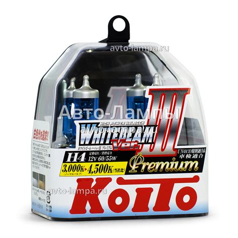Koito H4 WhiteBeam III Premium - P0744W Галогеновые лампы купить в ...
