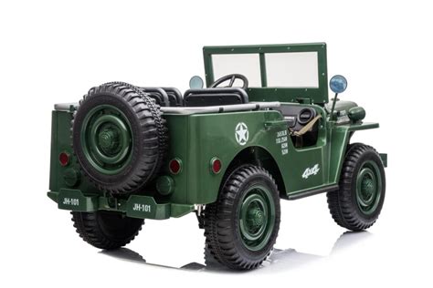 Get Kids 4x4 Ride On Willy Jeep In Perth 3 Seater Military Green