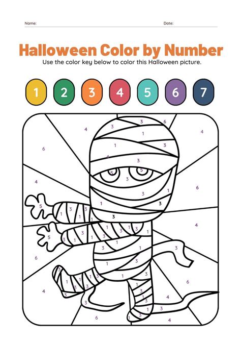 10 Halloween Color By Number Printable Worksheets FREE Xoxoerinsmith