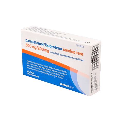 Sandoz Care Paracetamol Ibuprofeno Mg Mg Comprimidos