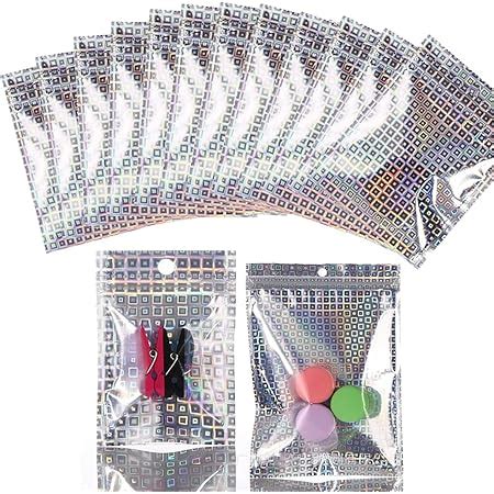 Mylar Foil Ziplock Bags Pcs Resealable Smell Proof Food Storage Bags