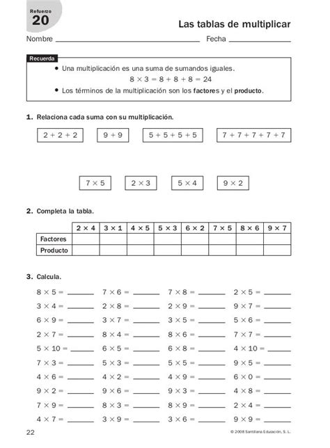 Matematicas Refuerzo Y Ampliacion Santillana Matematicas Ejercicios