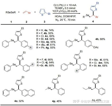 武汉大学雷爱文教授课题组org Lett：电化学活化se Se键实现烯烃和芳烃的自由基硒化 知乎