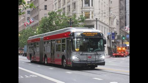 Sf Muni 2016 New Flyer Xde60 6706 On Route 38r Youtube