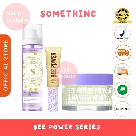 Somethinc Bee Power Propolis Manuka Honey Sleeping Mask Glow Lip Serum