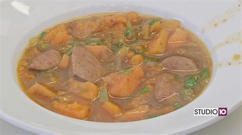 Andouille And Sweet Potato Soup Youtube