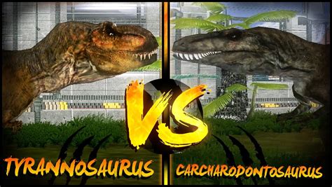 Jurassic Park Operation Genesis Spinosaurus Vs Carcharodontosaurus