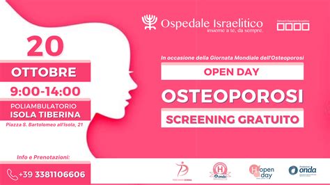 Osteoporosi Il 20 Ottobre Screening Gratuiti AllOspedale Israelitico