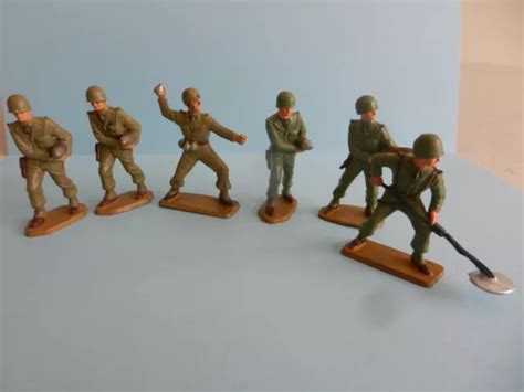 Lot De Six Soldats Starlux Arm E Fran Aise Infanterie S Rie Luxe Dont