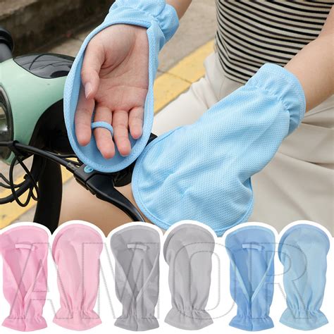 Ice Silk Gloves Hand Sun Protection For Women Men Full Finger Wittens For Summer Outdoor