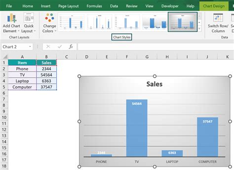 Column Chart In Excel How To Createinsert Example Template