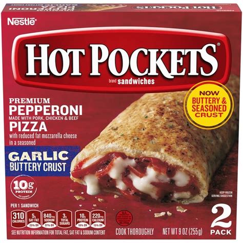 Hot Pockets Frozen Snack Pepperoni Pizza Frozen Sandwiches Oz From Stater Bros Instacart