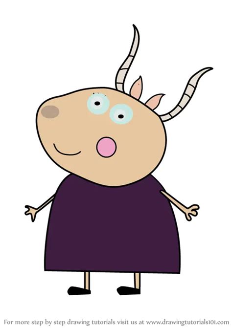 Learn How to Draw Madame Gazelle from Peppa Pig (Peppa Pig) Step by Step : Drawing Tutorials