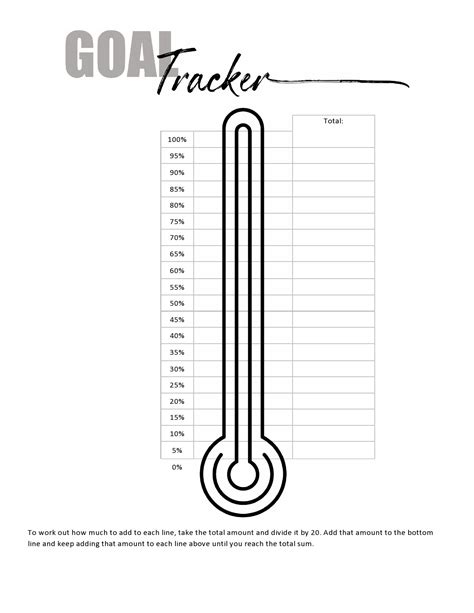 Printable Color In Goal Chart