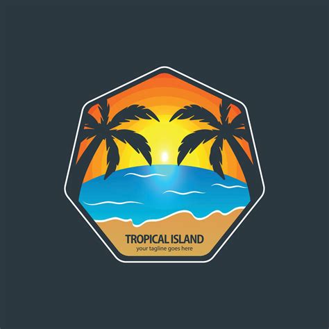 Tropical Island logo vector 27505977 Vector Art at Vecteezy