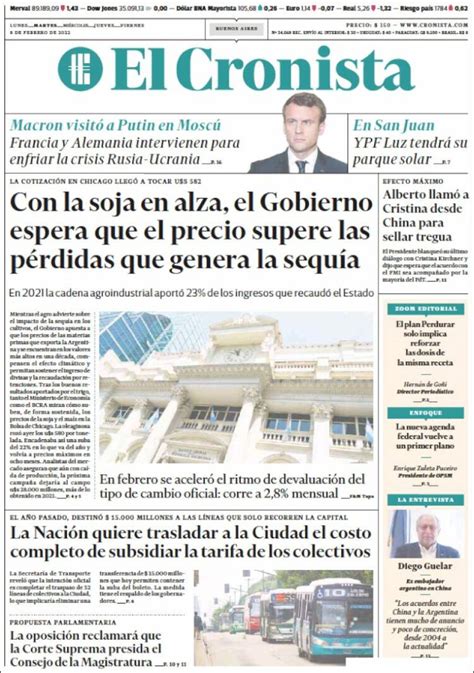 Periódico El Cronista Comercial Argentina Periódicos De Argentina Edición De Martes 8 De