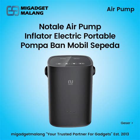 Notale Air Pump Inflator Electric Portable Pompa Ban Mobil Sepeda Mi