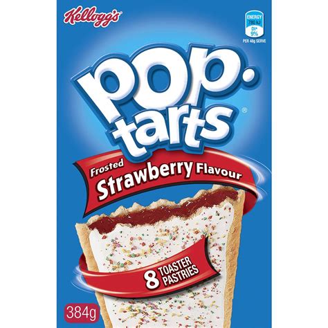 Kelloggs Pop Tarts Frosted Strawberry Toaster Pastries 384g Woolworths