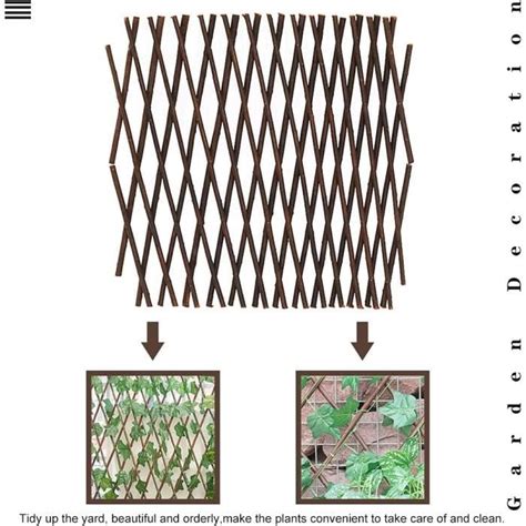Cl Ture Extensible En Bois Treillis En Bambou R Tractable Treillis
