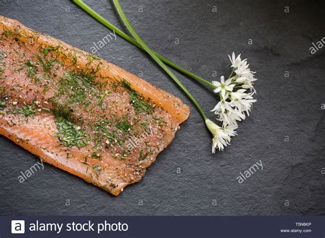 A Single Whole Fillet Of A Rainbow Trout Oncorhynchus Mykiss That