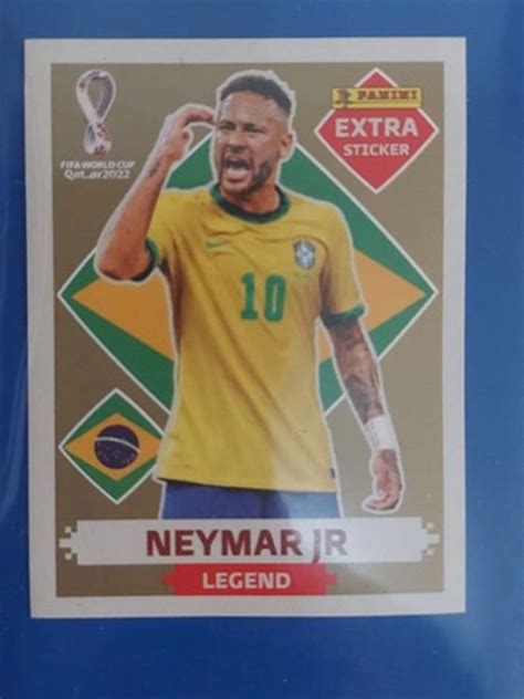 Figurinha Neymar Legend Ouro Gold Copa Do Mundo Qatar 2022 Item P