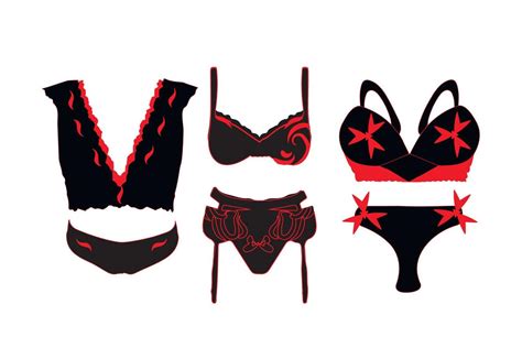 emale sexy ropa interior rojo negro en un blanco antecedentes bikini sostén conjunto