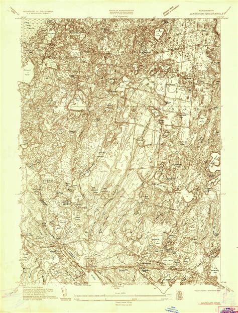 Wareham Massachusetts Usgs Old Topo Map Reprint X Ma Quad