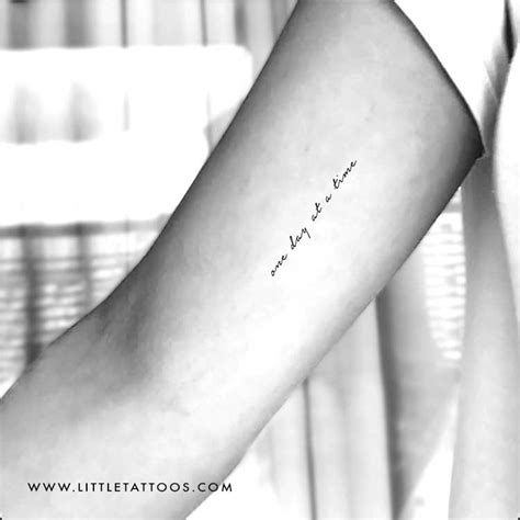 One Day At A Time Temporary Tattoo - Set of 3 – littletattoos