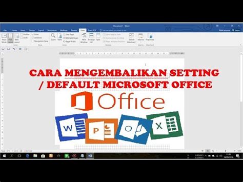 Cara Mengembalikan Microsoft Excel Ke Pengaturan Awal