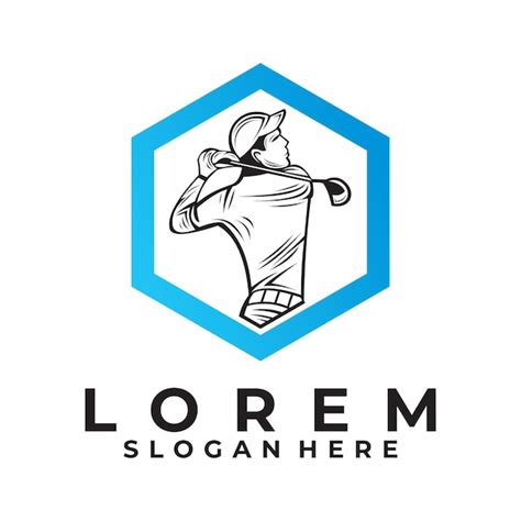 Silueta De Dise O De Vector De Logotipo De Golf Vector Premium