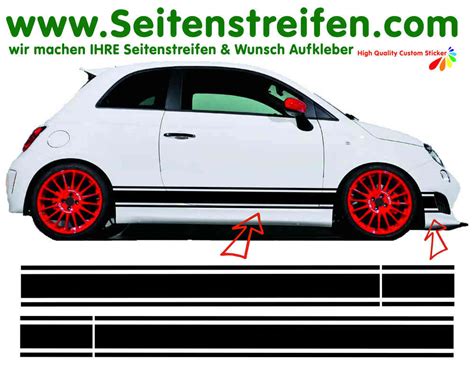 Fiat 500 XL Seitenstreifen Aufkleber Art Nr 1149 Professionelle