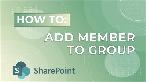 How To Add Member To Group Sharepoint Youtube