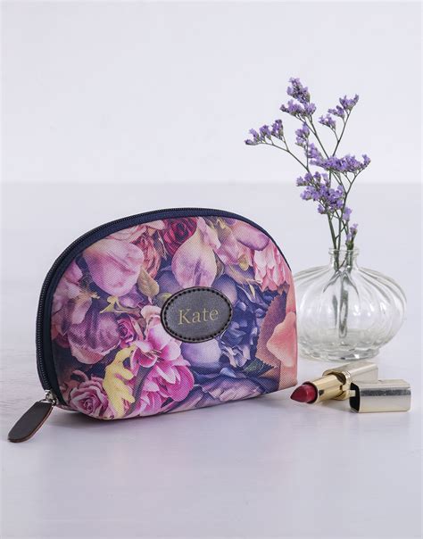 Personalised Watercolour Floral Cosmetic Bag Bath And Body Ts