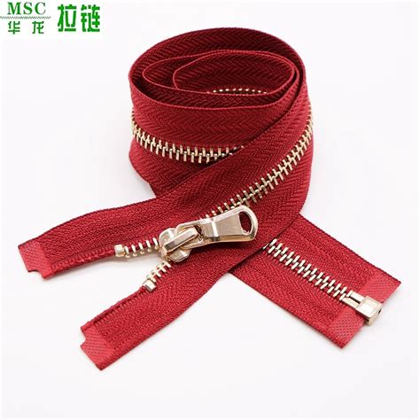 Brass Zipper Open End Shiny Gold Teeth Metal Zips China Metal Zipper