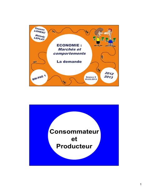 Consommateur Et Producteur