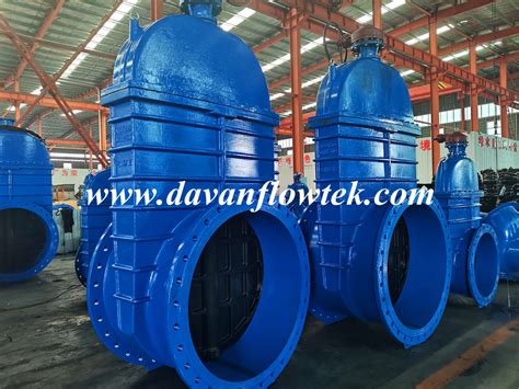 Dn Din Standard Resilient Seat Rubber Wedge Flange Ductlie Cast