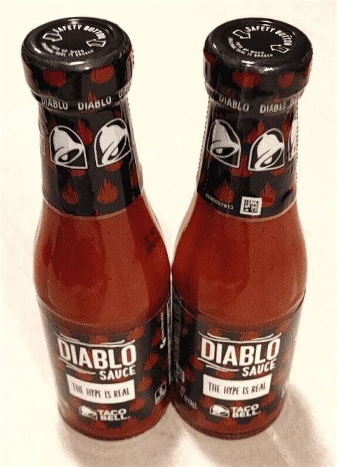 Taco Bell Diablo Hot Sauce Restaurant Quality Taste 2 Pack Of 75 Oz