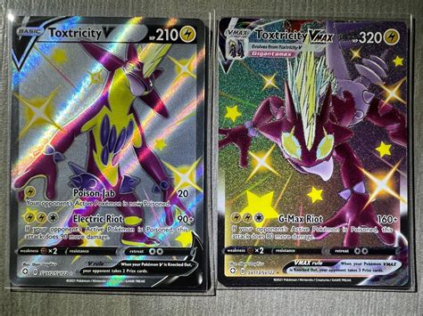 Shiny Rare Toxtricity V Vmax Pokemon Cards Hobbies Toys Toys