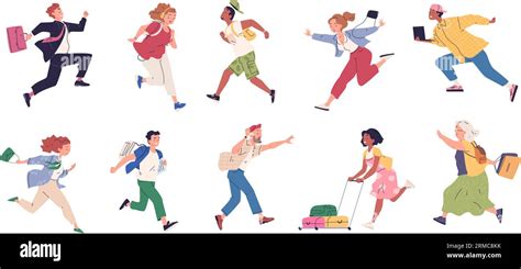 Busy Person Running