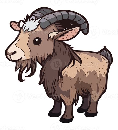 Illustration Of A Cute Goat Cartoon Style 22584094 Png