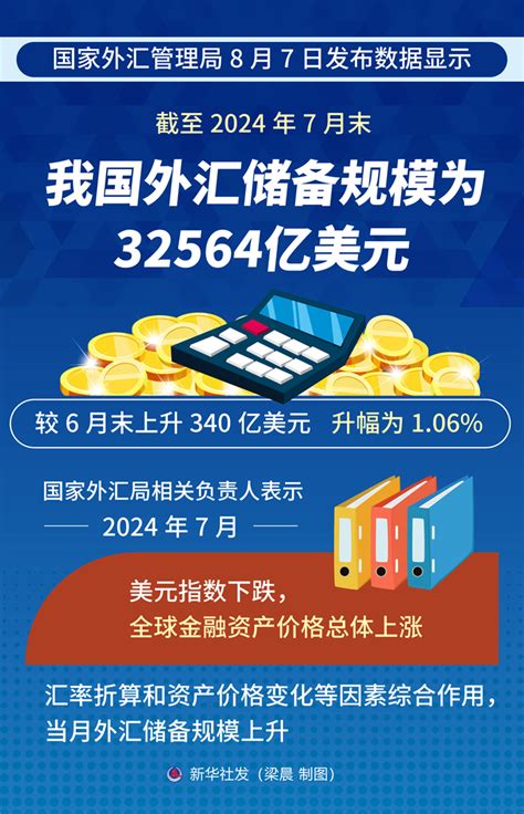 7月末我国外汇储备规模为32564亿美元 新华网