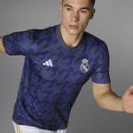 Real Madrid T shirt d Entraînement Avant Match Bleu Marine