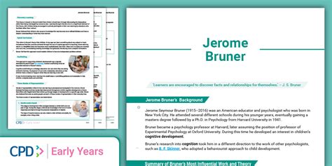 Jerome Bruner Handout Teacher Made Twinkl