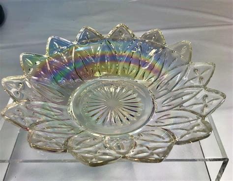 Federal Glass Iridized Carnival Bowl Estatesales Org