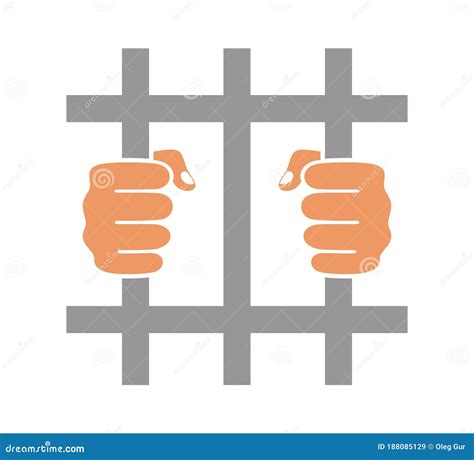 Jail Logo Isolated Jail On White Background Stock Vector