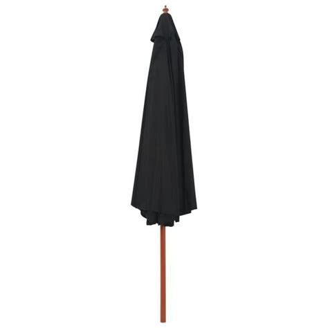 Dioche Parasol D Ext Rieur Avec M T En Bois Cm Noir Yw Tech